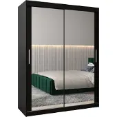 MEBLE KRYSPOL Kleiderschrank, Schiebetürenschrank Schlafzimmer, Schrank mit Spiegel TOKYO 3 150 cm