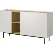 Mzm24 Kommode mit Klapptüren Noel 3D 165 Kaschmir / Cremona-Eiche