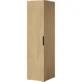Mzm24 Drehtürenschrank Napoli 1D 50 Eiche Cremona (schwarzer oder goldener Griff)