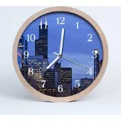 Tulup Holzuhr 20fi cm wanduhr - Stadtgebäude Stadt