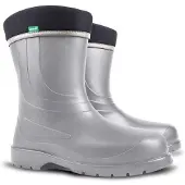 Demar Damen Gummistiefel Laura Regenstiefel Garten Arbeitsschuhe EVA gefüttert Silber 36