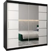 MEBLE KRYSPOL Kleiderschrank, Schiebetürenschrank Schlafzimmer, Schrank mit Spiegel VERONA 4 200 cm