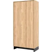 Furniture24 Kleiderschrank NOMAD ND-01 Schrank 92x196x50 cm Wohnzimmerschrank Bergesche/Schwarz