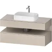 Duravit Qatego Konsolenwaschtischunterbau, 1 Auszug, 1 Schubkasten, Ausschnitt mittig, 1200x550x600m