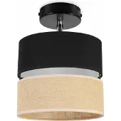 Light11 HOME Deckenleuchte, Wandleuchte, Jute-Lampenschirm, 20 Cm, Schwarz