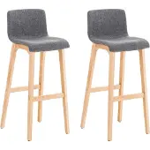 BellaFurn 2-teiliges Set moderner Barhocker - Barhocker - Ergonomischer Komfort