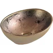 Sonstiges Badezimmer Waschbecken Arbeitsplatte Waschschüssel Oval Gold 40,5x33x14 cm