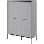 Yourhouse24 Kommode TREND TR-03 mit dekorative Fräsungen und Soft-Close-Funktion Grau