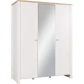 EURO-MEBLE Grossräumiger 3D Berg 9 Kleiderschrank + Spiegel