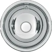 Kwc Rundbecken, RONDO, Edelstahl, 295x119 mm, Überlauf, Seidenmatt