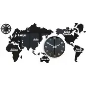 ModernClock , Weltkarte Uhr, wanduhr schwarz groß, wanduhr 110x55, DIY