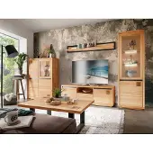 Lomadox Wohnzimmer Komplett Set 5-teilig modern in massiver Buche WINCHESTER-69