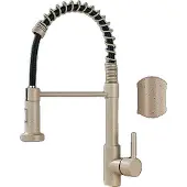 OEM Küchenarmatur, Ausziehbare Sprühdüse, Messingkonstruktion, Einhebelbedienung, Beige mit Punkt