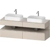 Duravit Qatego Konsolenwaschtischunterbau, 2 Auszüge, 2 Schubkästen, 2 Ausschnitte, 1600x550x600mm