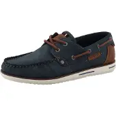 Mustang Herren Mokassin Slipper mit sportlicher Laufsohle 26M0051002, Größe:45 EU, Farbe:Blau
