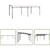 The Living Store Garten-Sonnenschutz 6x3x2,55 m Cremeweiß