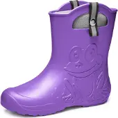 Ladeheid Damen federleichte EVA Gummistiefel Regenschuhe gefüttert LA-CA-FrogWom265 (Lilla, 40/41)
