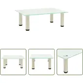 The Living Store TV-Tisch 40x35x17 cm Satiniertes Hartglas