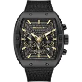 Police Chronograph "Coswig", schwarz, Armbanduhren, Herren, Chronograph, Quarzuhr, Armbanduhr, Herrenuhr, Silikonarmband, analog, Tag