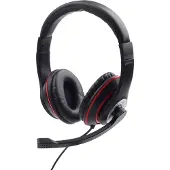 Gembird MHS-03-BKRD Stereo headset Mikrofonarm Stummschaltung Kopfband