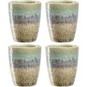 Leonardo Tasse Matera Grün/Beige 300ml (Set von 4)