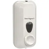 Green Hygiene Seifenspender mit Nachfüllsystem, 550 ml, Hochwertiger Flüssigseifenspender geeignet zum Anbringen an die Wand, Maße (B x H x T): 10,2 x 22,8 x 9 cm