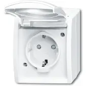 Busch-Jaeger 20 EBW-54, CEE 7/3, 2P+E, Weiß, IP44, 250 V, 16 A