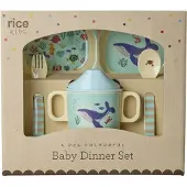 Rice Blue Ocean Print-4 Pcs Geschirr
