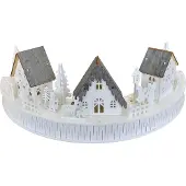 DOMMIO Holzdorf 3 LED-Häuser 14x40 cm