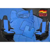 PRO-GROUP LKW Fußmatten & Sitzbezüge Für MAN TGX 2021- Automatik Kunstleder Blau-