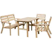 Rojaplast Gartenset aus Holz, NORDIC