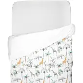 Sevira Kids Bettbezug Safari - 140x150 cm - Graugrün | by