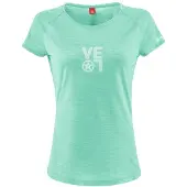 Löffler - Women's Printshirt Velo Merino-Tencel - Merinoshirt Gr 44 türkis