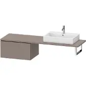 Duravit L-Cube Unterschrank für Konsole, 1 Auszug, 720x400x547mm, LC585404343, Farbe: Basalt Matt Dekor
