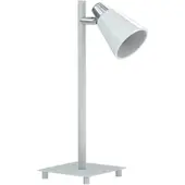 Ranex Tischlampe Chrom/ weiß, schwenkbar, ANTONIO MIRO