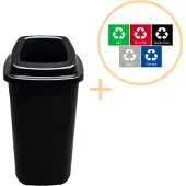 Northio Plafor Sortierbehälter 28L - Recycling - Schwarz