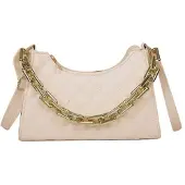 Carla Damen elegante Handtasche Sandland Sahne
