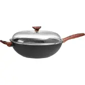 Sambonet Rock'N'Rose Aluminium schwarz Wokpfanne 32 cm mD S0163-S00565-S2105 51033-32