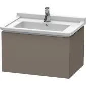Duravit L-Cube Waschtischunterbau wandhängend, 1 Auszug, 670x408x469mm, LC616409090, Farbe: Flannel Grey Seidenmatt Lack