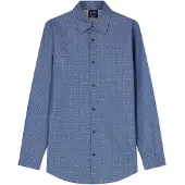Armani Exchange für Herren. XM002739AF24681FB443 Essential Shirt blau (XXL), Lässig, Baumwolle, Langarm