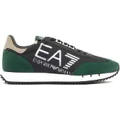 EA7 Unisex. 7X000541_AF18609 Schwarz-weiße Vintage-Sneakers Schwarz (36 2/3), Wohnung, Schnürsenkel, Sportlich