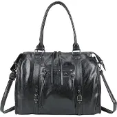 Gallantry Paris Gallantry, Zipp-Tasche Damen mit Hartgriffen und Umhängeriemen, Schwarz