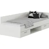 Kondela Bettgestell mit Stauraum Boat 90x200 cm - weiß