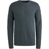 Vanguard Knitted Struktur Pullover Blau - 3XL