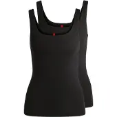 HUGO Tanktop "TWIN VEST" Packung, 2er-Pack, mit vertikalem Logoprint