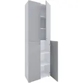 VCM Schuhschrank "XL Holz Großer Schuhschrank Schuhkommode Lona 6", grau (weiß, grau), B:70cm T:40cm, Obermaterial: 100% Holz Wood., Schränke, Schuhschrank