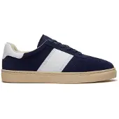 Timberland für Herren. TB0A43GGAJP1 Lisbon Street blaue Leder-Turnschuhe (37), Wohnung, Schnürsenkel, Lässig, Marine