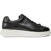 BOSS Sneaker "Sneaker Bulton_Runn_lt_N", Herren, Gr. 41, schwarz, Obermaterial: 100% Rindsleder Leather cow. Futter: 100% Polyester PES. 100% Gummi rubber., Schuhe Sneaker