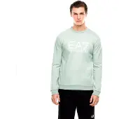 EA7 für Herren. 7M002278_AF22266 Core Identity grünes Sweatshirt (XL), Lässig, Baumwolle, Kurzarm