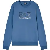 EA7 für Herren. 7M001312_AF13512 Sweatshirt Sichtbarkeit M blau (S), Lässig, Sportlich, Baumwolle, Sportbekleidung, Multisport, Langarm